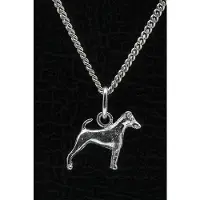 MOOYE ® - Collectie Zilveren Fox terrier gladhaar ketting hanger - klein