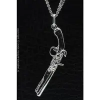MOOYE ® - Collectie Zilveren Pistool antiek Frans ketting hanger