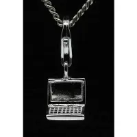 MOOYE ® - Collectie Zilveren Laptop klein hanger n bedel