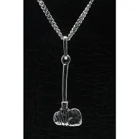 MOOYE ® - Collectie Zilveren Stenen bijl ketting hanger