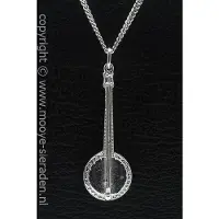 MOOYE ® - Collectie Zilveren Banjo groot ketting hanger