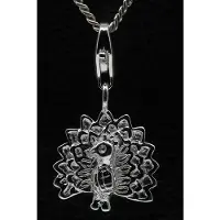 MOOYE ® - Collectie Zilveren Pauw hanger n bedel