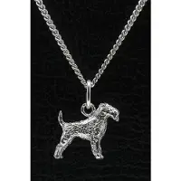 MOOYE ® - Collectie Zilveren Airedale terrier ketting hanger - klein