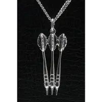 MOOYE ® - Collectie Zilveren Dartpijlenset ketting hanger