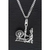 MOOYE ® - Collectie Zilveren Spinnewiel hanger en bedel