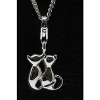 MOOYE ® - Collectie Zilveren Kattenpaar klein hanger n bedel