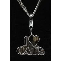 MOOYE ® - Collectie Zilveren I Love Cats hanger n bedel