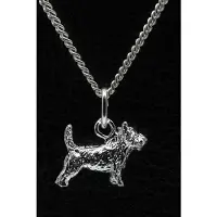 MOOYE ® - Collectie Zilveren Cairn terrier ketting hanger - klein