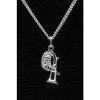 MOOYE ® - Collectie Zilveren Tuba ketting hanger - licht