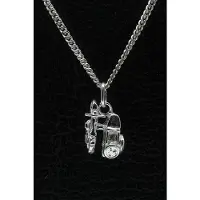 MOOYE ® - Collectie Zilveren Motor met zijspan ketting hanger - klein