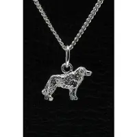 MOOYE ® - Collectie Zilveren Kuvasz krulletjes vacht ketting hanger - klein