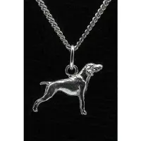 MOOYE ® - Collectie Zilveren Duitse staander korthaar ketting hanger - klein