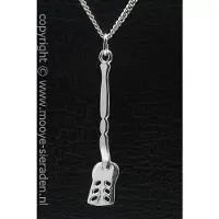 MOOYE ® - Collectie Zilveren Pannekoekenmes ketting hanger