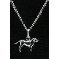 MOOYE ® - Collectie Zilveren Entlebucher sennenhond met staart ketting hanger - klein