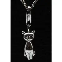 MOOYE ® - Collectie Zilveren Kat zittend hanger n bedel
