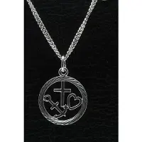 MOOYE ® - Collectie Zilveren Hoop, geloof en liefde in ring ketting hanger
