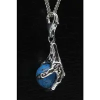 MOOYE ® - Collectie Zilveren Adelaarsklauw met turquoise bal hanger n bedel