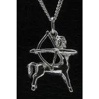 MOOYE ® - Collectie Zilveren Sterrenbeeld Boogschutter ketting hanger - groot