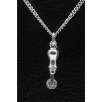 MOOYE ® - Collectie Zilveren Radeerwiel ketting hanger