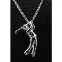 MOOYE ® - Collectie Zilveren Golfspeler swing ketting hanger