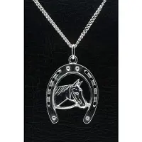 MOOYE ® - Collectie Zilveren Hoef paardenhoofd ketting hanger - XL