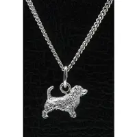 MOOYE ® - Collectie Zilveren Glen of imaal terrier met staart ketting hanger - klein
