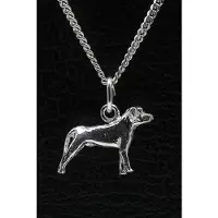 MOOYE ® - Collectie Zilveren Ca canario oren ongecoupeerd ketting hanger - klein