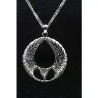 MOOYE ® - Collectie Zilveren Arend in vleugelring ketting hanger