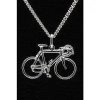 MOOYE ® - Collectie Zilveren Racefiets ketting hanger - groot