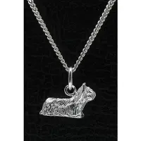 MOOYE ® - Collectie Zilveren Skye terrier ketting hanger - klein
