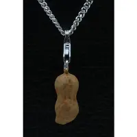 MOOYE ® - Collectie Zilveren Pinda bruin hanger n bedel