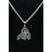 MOOYE ® - Collectie Zilveren Tractor ketting hanger