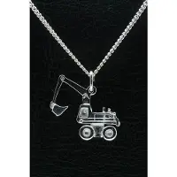 MOOYE ® - Collectie Zilveren Dragline graafmachine ketting hanger