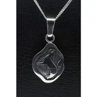 MOOYE ® - Collectie Zilveren Indiaan Wolf hopi style ketting hanger