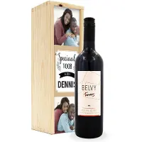 Belvy Wijn in bedrukte kist - Belvy - Rood