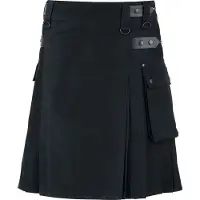 Black premium by emp - Gothic Midirok - Kilt - S tot 3XL - voor Mannen - zwart - Maat XL
