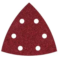 Wolfcraft 1853100 Deltaschuurpapier Met klittenband, Geperforeerd Korrelgrootte (num) 120 Hoekmaat 95 mm 25 stuk(s)