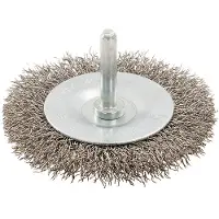 Silverline Staalborstel wiel, roestvrijstaal 75 mm