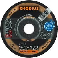 Rhodius Snijschijf XT38 D125x1mm ger.INOX Bohr.22,23mm , 50 stuks