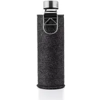 EQUA waterfles Mismatch met hoes Silver - 750 ml - Glas