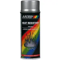 Motip Hoge temperatuur verf Zilver - Spray 400 ml