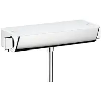 Hansgrohe Ecostat Select douchekraan thermostatisch met planchet van veiligheidsglas wit chroom