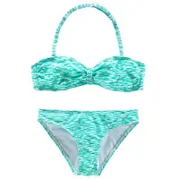Venice beach Bikini turquoise / wit