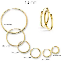 Trendjuwelier huiscollectie 4001317 Gouden oorringen 1.3 - 1.5 mm vierkant