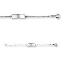 Trendjuwelier huiscollectie 4101958 Witgouden graveerarmband