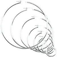 GLAMS oorringen ronde buis - 70 mm - Zilver