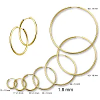 Trendjuwelier huiscollectie 4013329 Gouden oorringen 1.8 mm