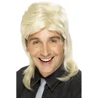 Smiffys Ruige blonde pruik Mullet Jeffrey