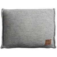 Knit Factory Uni Sierkussen - Licht Grijs - 60x40 cm - Kussenhoes inclusief kussenvulling