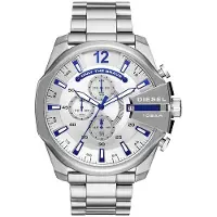 Diesel Horloge DZ4477 Chronograaf Staal Index en Wijzers Blauw Man